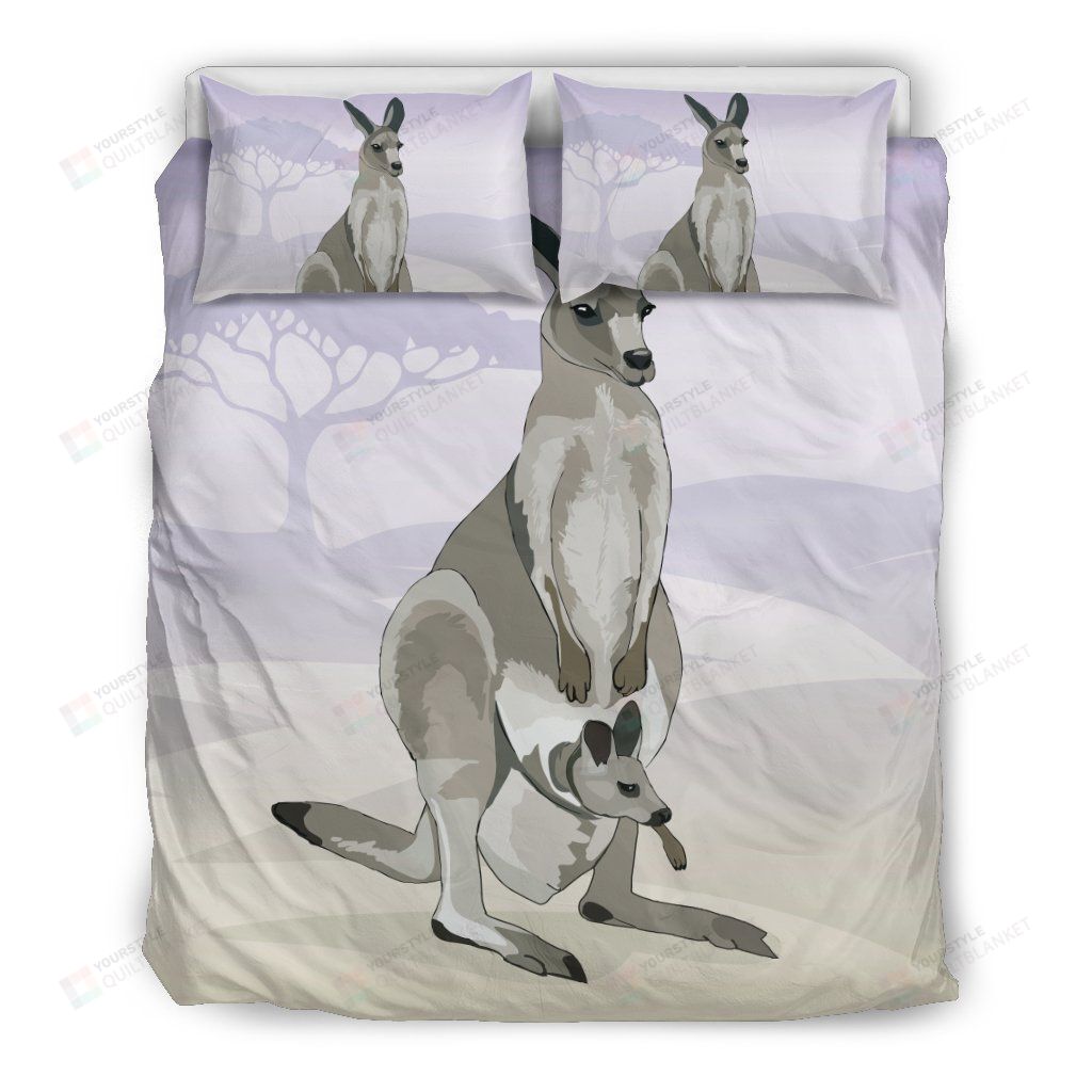 Personalized Bedding Set - Australia Kangaroo Baby Great Gifts Birthday Christmas Thanksgiving Included 1 Soft Duvet Cover or Quilt and 2 Lightweight Breathe Pillowcases