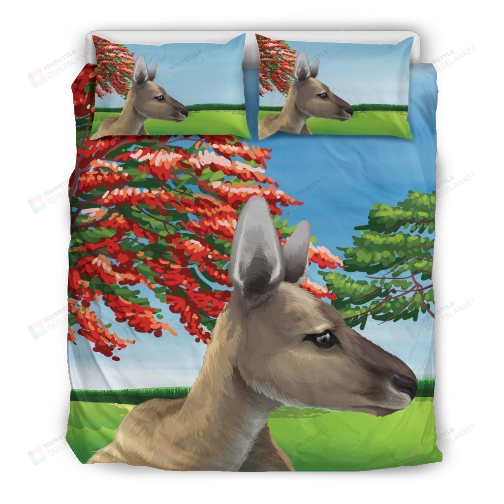 Personalized Bedding Set - Australia Kangaroo Great Gifts Birthday Christmas Thanksgiving Included 1 Soft Duvet Cover or Quilt and 2 Lightweight Breathe Pillowcases