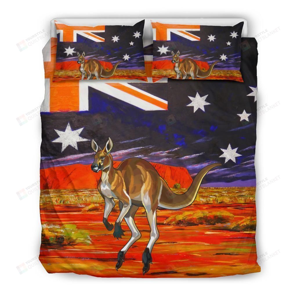 Personalized Bedding Set - Australia Kangaroo Great Gifts Birthday Christmas Thanksgiving Included 1 Soft Duvet Cover or Quilt and 2 Lightweight Breathe Pillowcases