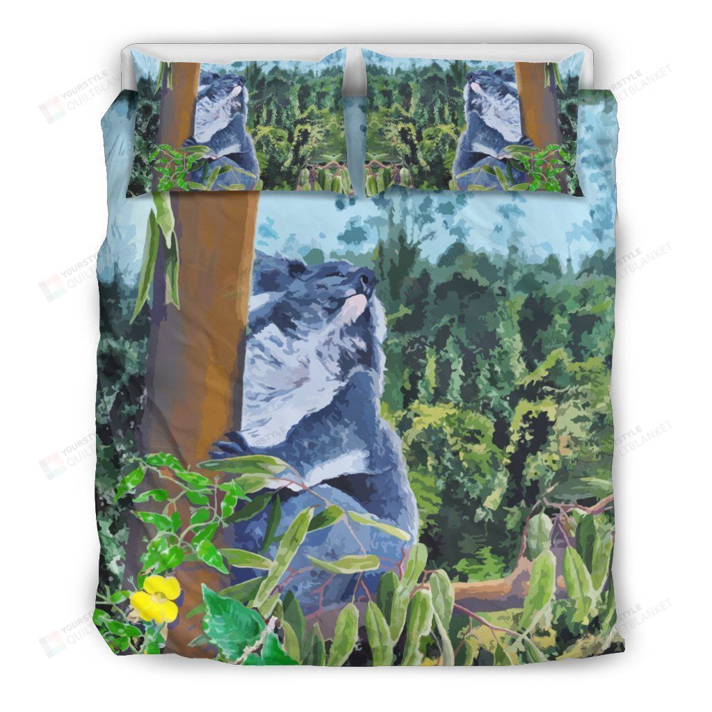 Personalized Bedding Set - Australia Koala Great Gifts Birthday Christmas Thanksgiving Included 1 Soft Duvet Cover or Quilt and 2 Lightweight Breathe Pillowcases