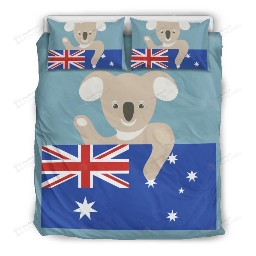 Personalized Bedding Set - Australia Koala Great Gifts Birthday Christmas Thanksgiving Included 1 Soft Duvet Cover or Quilt and 2 Lightweight Breathe Pillowcases