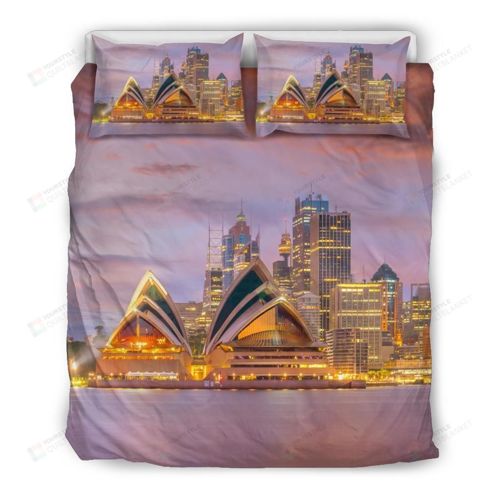 Personalized Bedding Set - Australia Sydney Opera House Great Gifts Birthday Christmas Thanksgiving Included 1 Soft Duvet Cover or Quilt and 2 Lightweight Breathe Pillowcases