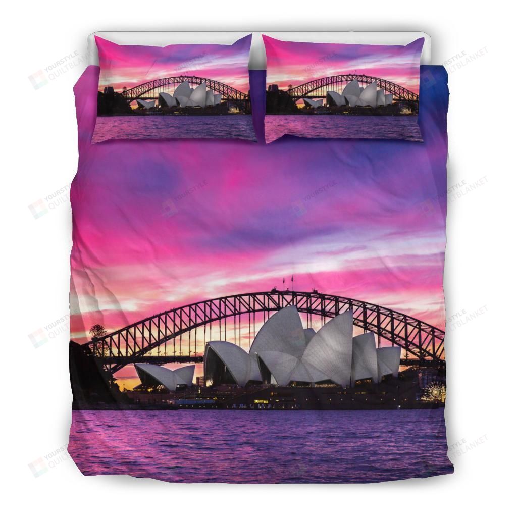 Personalized Bedding Set - Australia Sydney Opera House Great Gifts Birthday Christmas Thanksgiving Included 1 Soft Duvet Cover or Quilt and 2 Lightweight Breathe Pillowcases