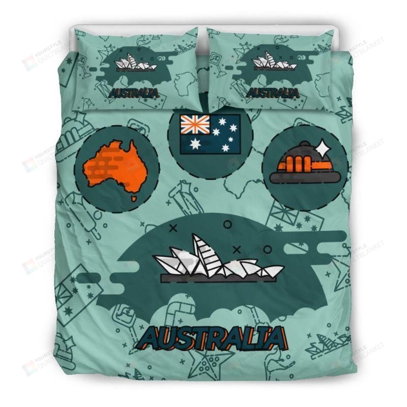 Personalized Bedding Set - Australia Symbol Great Gifts Birthday Christmas Thanksgiving Included 1 Soft Duvet Cover or Quilt and 2 Lightweight Breathe Pillowcases