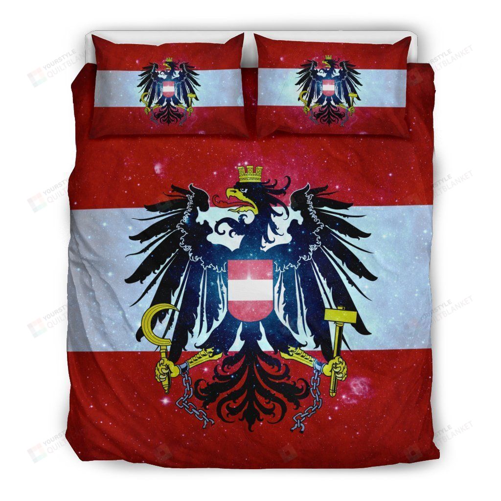 Personalized Bedding Set - Austria Coat Of Arms Great Gifts Birthday Christmas Thanksgiving Included 1 Soft Duvet Cover or Quilt and 2 Lightweight Breathe Pillowcases