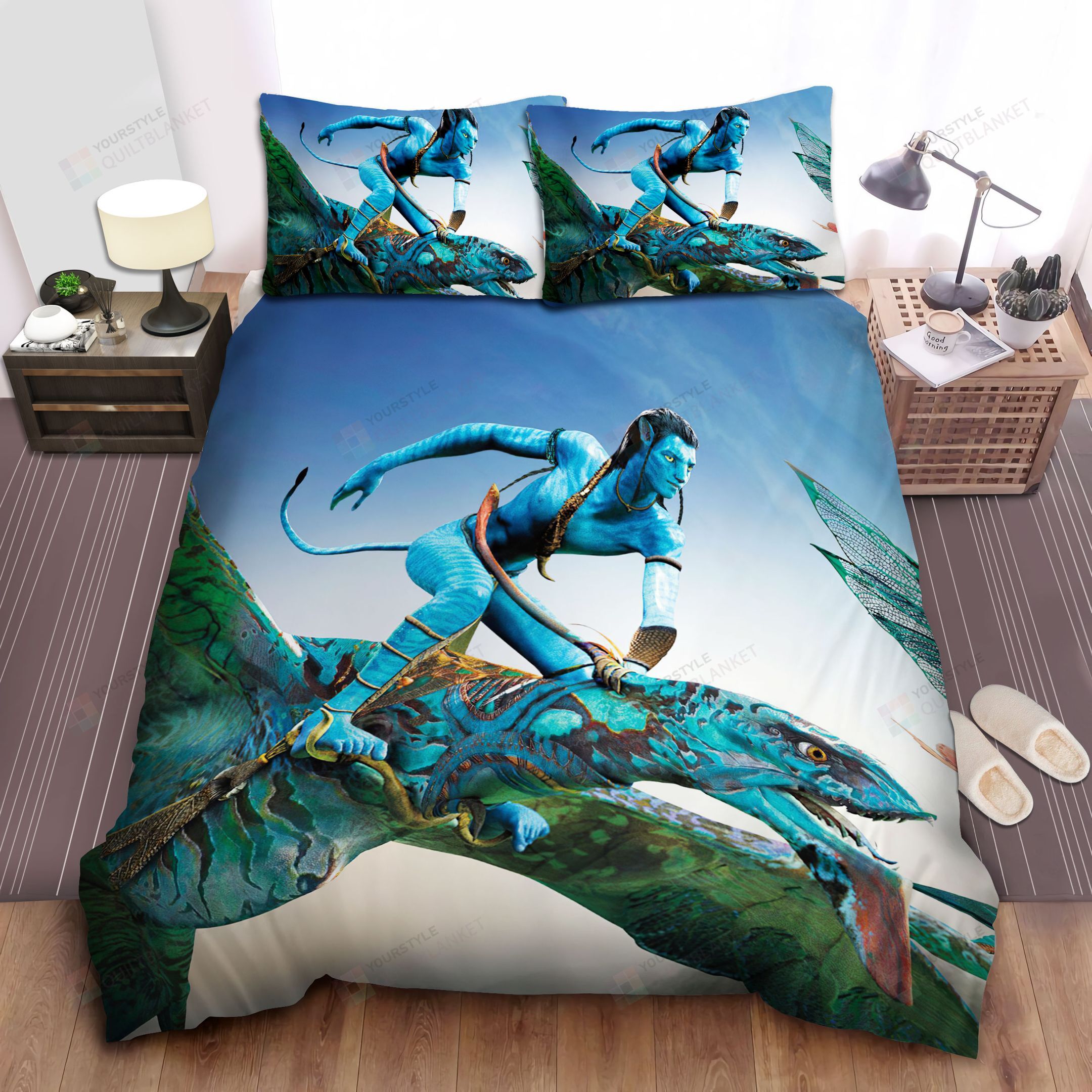 Personalized Bedding Set - Avatar Adventure Into Cloud Spread Included 1 Soft Duvet Cover or Quilt and 2 Lightweight Breathe Pillowcases