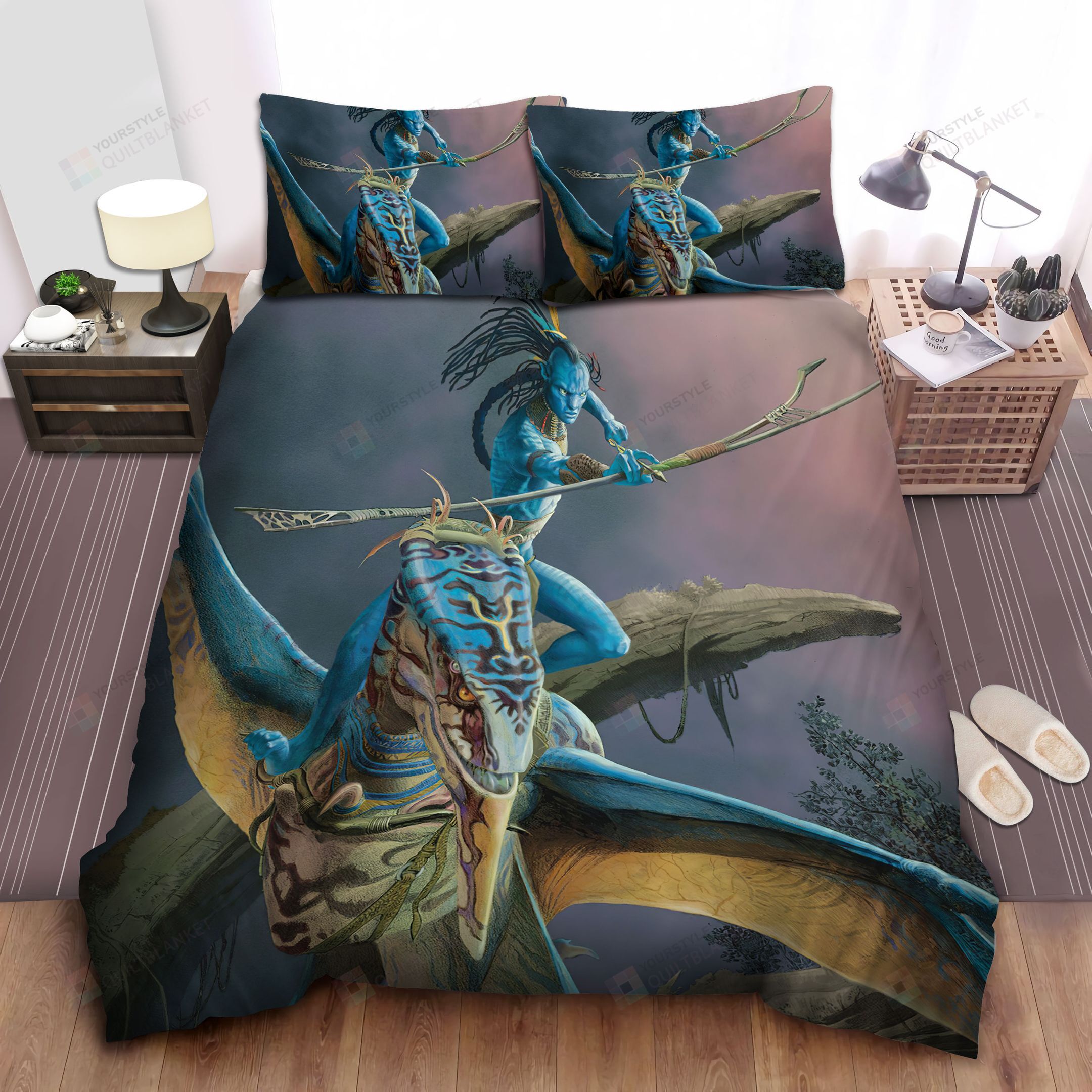 Personalized Bedding Set - Avatar Comic Art Spread Included 1 Soft Duvet Cover or Quilt and 2 Lightweight Breathe Pillowcases