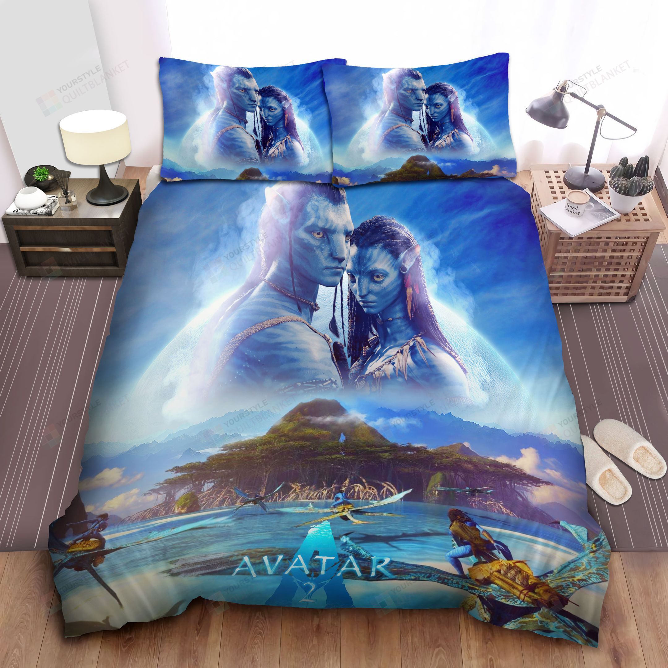 Personalized Bedding Set - Avatar Neytiri Jake Sully Poster Spread Included 1 Soft Duvet Cover or Quilt and 2 Lightweight Breathe Pillowcases