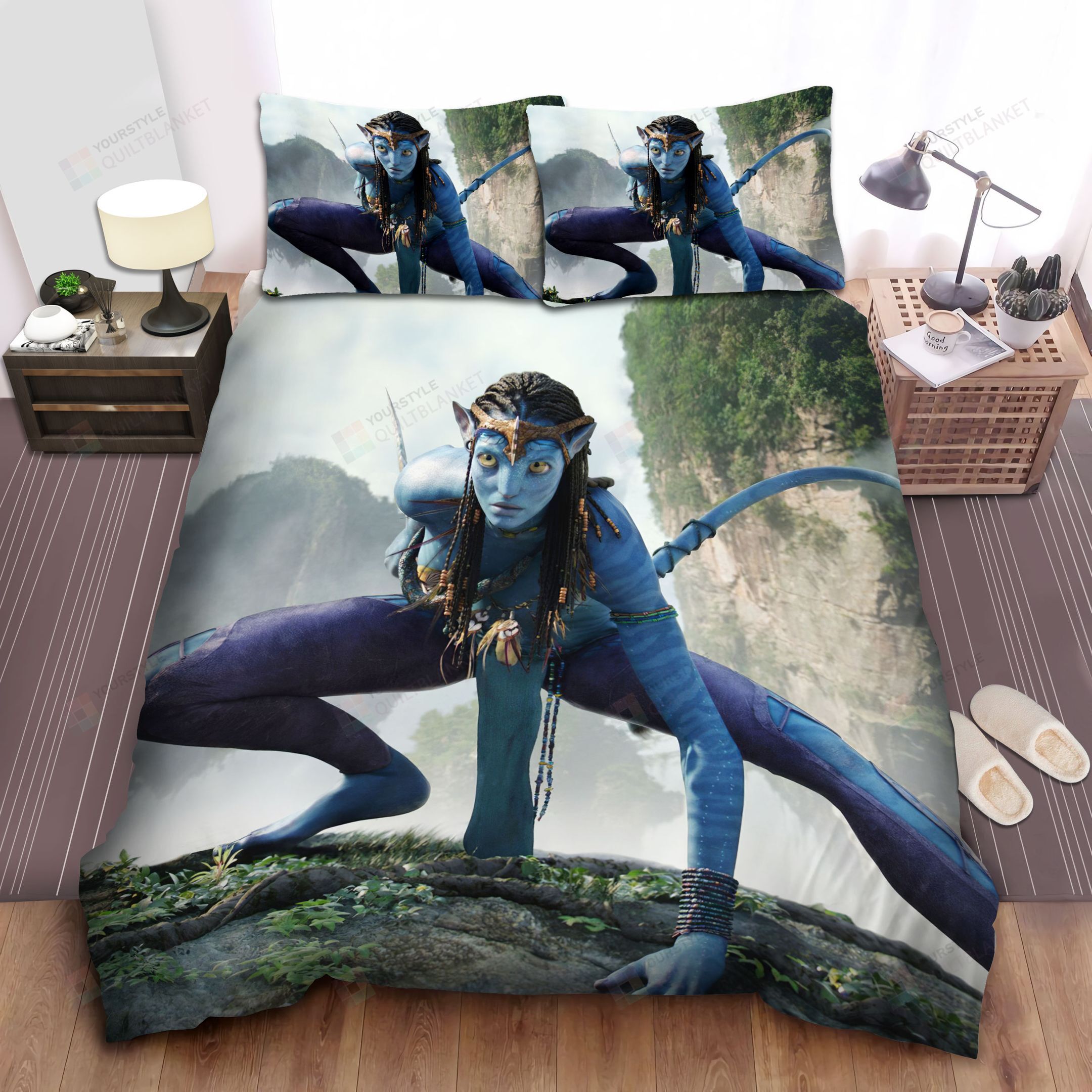 Personalized Bedding Set - Avatar Neytiri The Na'vi Costumes Spread Included 1 Soft Duvet Cover or Quilt and 2 Lightweight Breathe Pillowcases