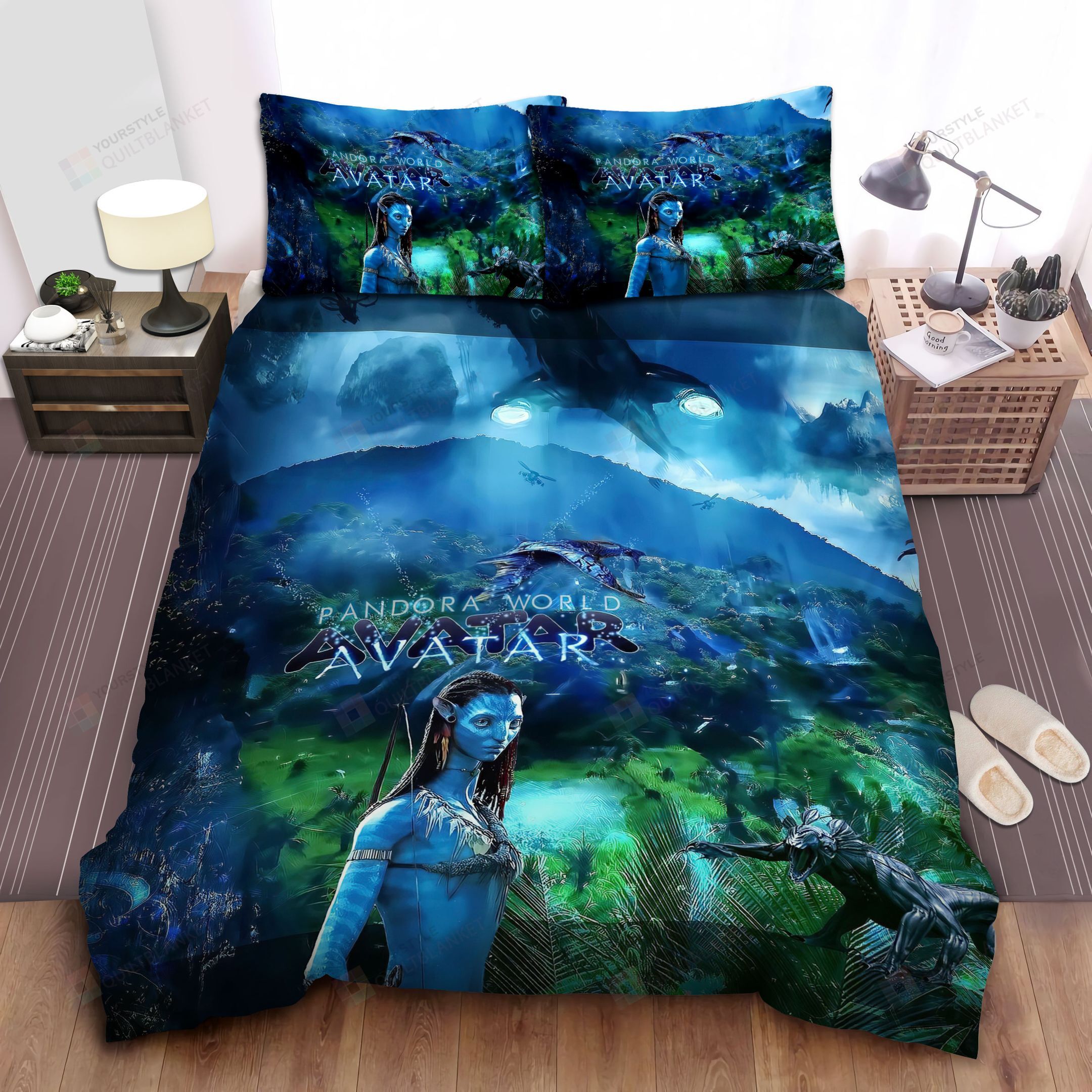 Personalized Bedding Set - Avatar Neytiri The Pandora World Spread Included 1 Soft Duvet Cover or Quilt and 2 Lightweight Breathe Pillowcases