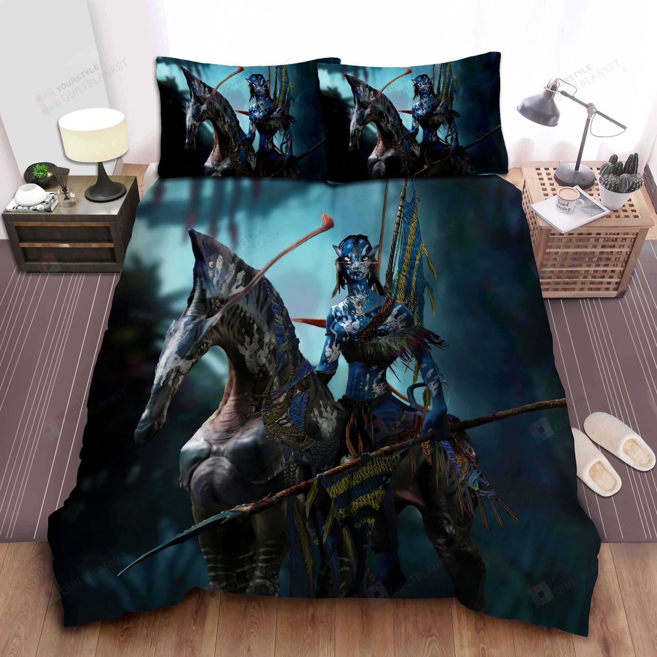 Personalized Bedding Set - Avatar The Na'vi Concept Art Spread Included 1 Soft Duvet Cover or Quilt and 2 Lightweight Breathe Pillowcases