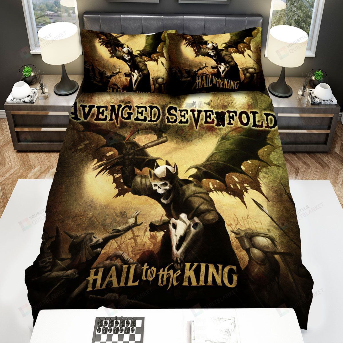 Personalized Bedding Set - Avenged Sevenfold Hail To The Album Spread Included 1 Soft Duvet Cover or Quilt and 2 Lightweight Breathe Pillowcases
