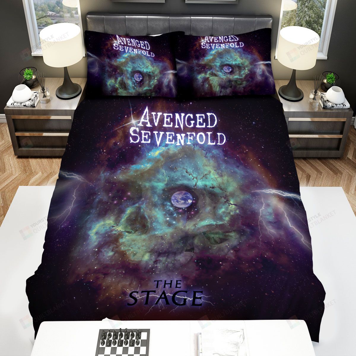 Personalized Bedding Set - Avenged Sevenfold The Stage Art Spread Included 1 Soft Duvet Cover or Quilt and 2 Lightweight Breathe Pillowcases