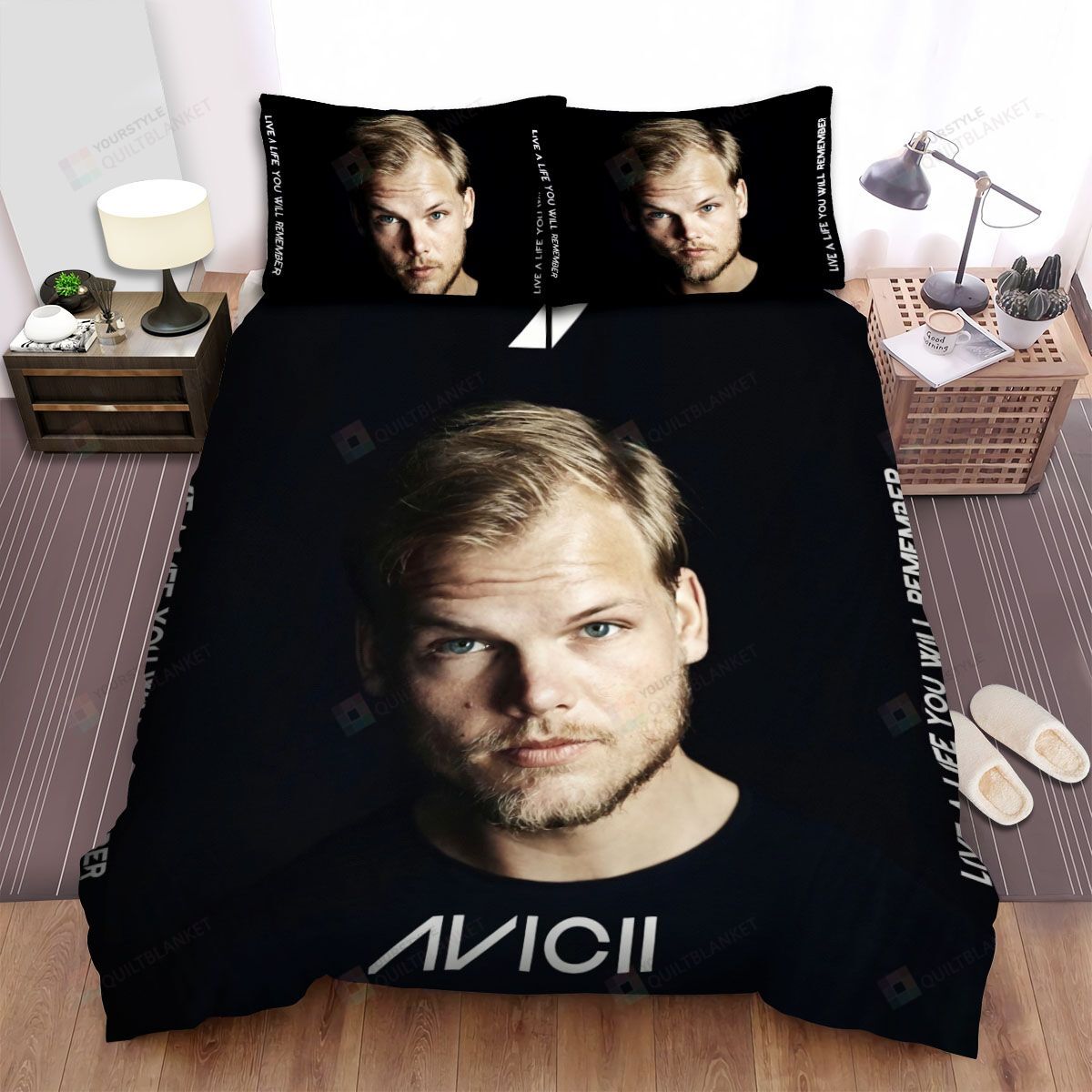 Personalized Bedding Set - Avicii Album Live Life Spread Included 1 Soft Duvet Cover or Quilt and 2 Lightweight Breathe Pillowcases