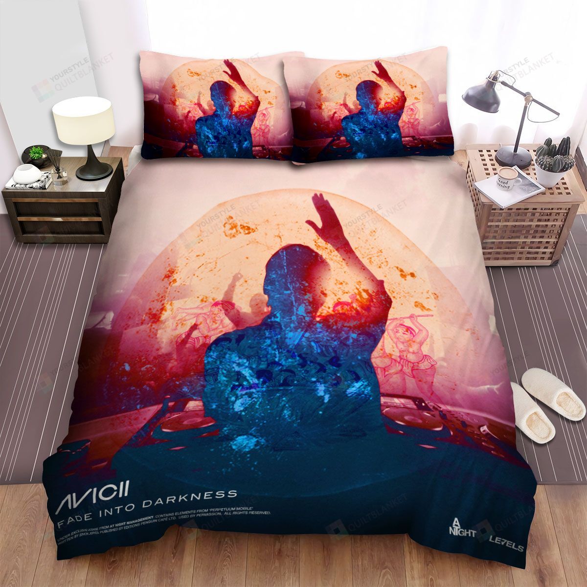 Personalized Bedding Set - Avicii Fade Into Darkness Spread Included 1 Soft Duvet Cover or Quilt and 2 Lightweight Breathe Pillowcases