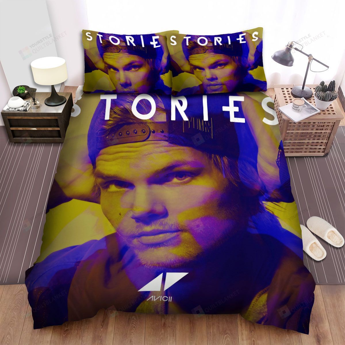 Personalized Bedding Set - Avicii Photo Stories Spread Included 1 Soft Duvet Cover or Quilt and 2 Lightweight Breathe Pillowcases