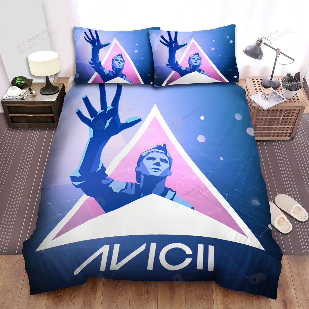 Personalized Bedding Set - Avicii Symbol Photo Spread Included 1 Soft Duvet Cover or Quilt and 2 Lightweight Breathe Pillowcases