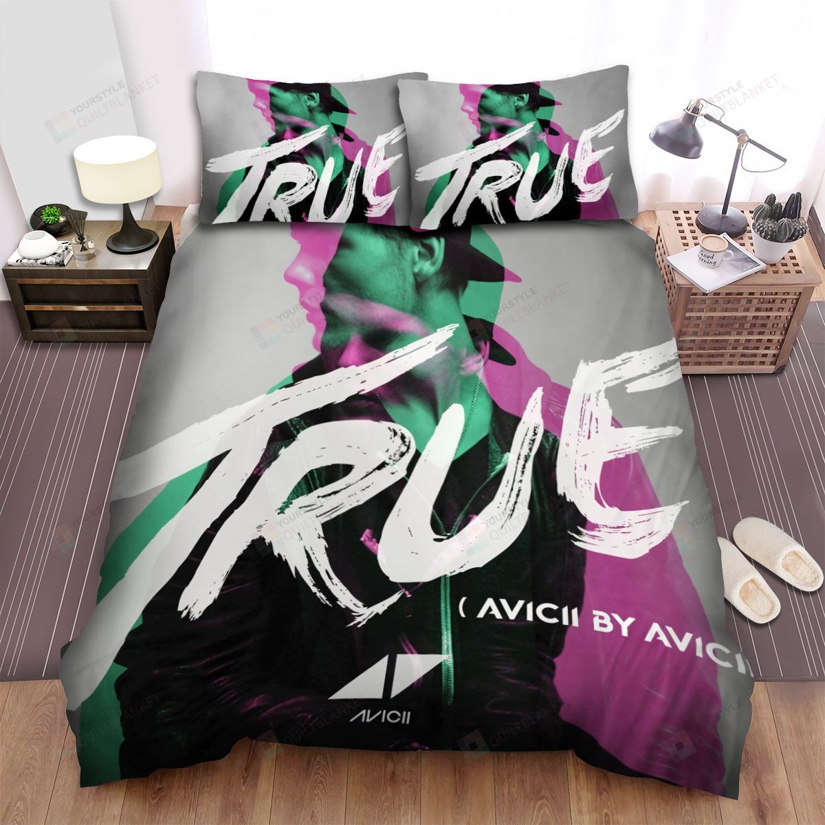 Personalized Bedding Set - Avicii True Album Spread Included 1 Soft Duvet Cover or Quilt and 2 Lightweight Breathe Pillowcases