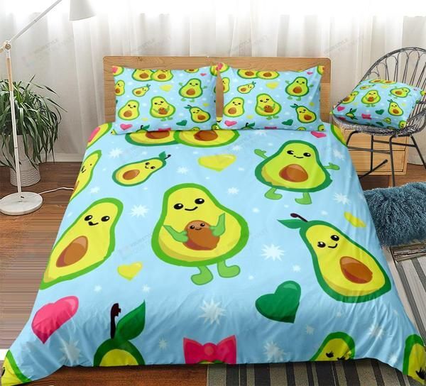 Personalized Bedding Set - Avocado Cotton Spread Included 1 Soft Duvet Cover or Quilt and 2 Lightweight Breathe Pillowcases
