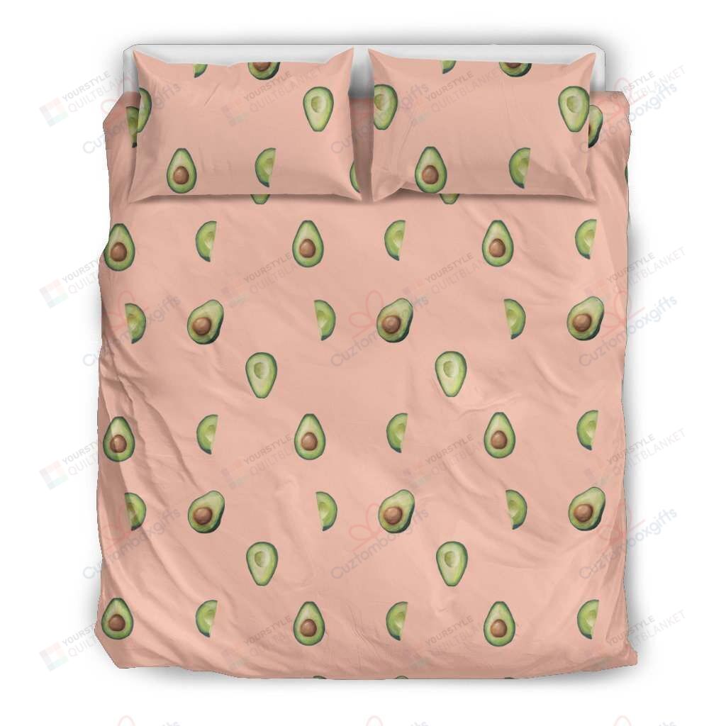 Personalized Bedding Set - Avocado Included 1 Soft Duvet Cover or Quilt and 2 Lightweight Breathe Pillowcases