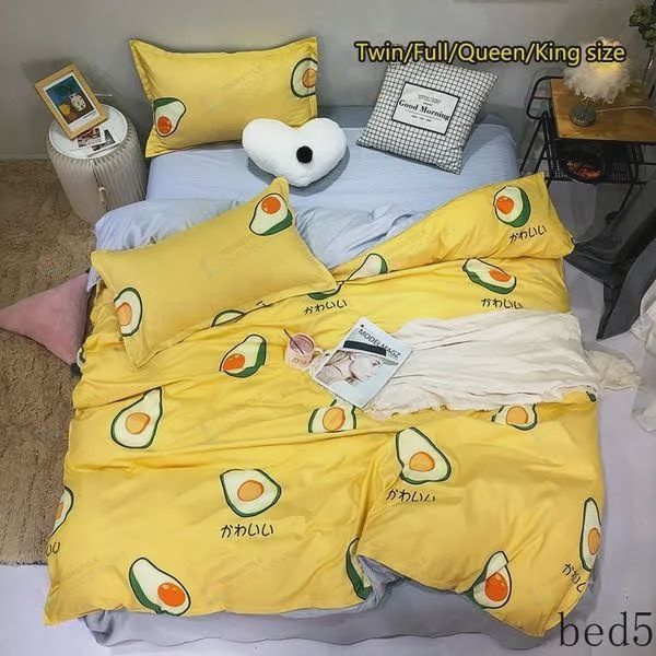 Personalized Bedding Set - Avocado Style Included 1 Soft Duvet Cover or Quilt and 2 Lightweight Breathe Pillowcases