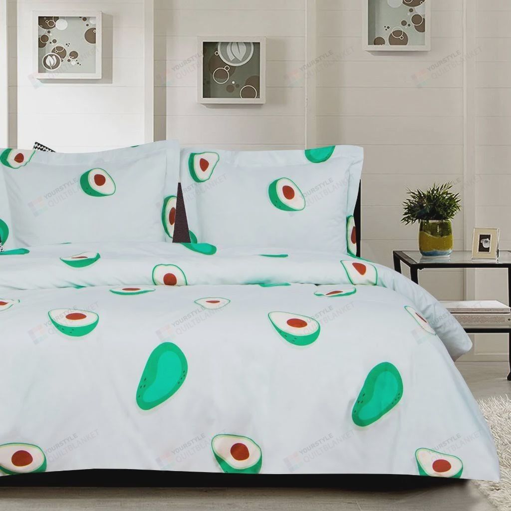 Personalized Bedding Set - Avocado Style Included 1 Soft Duvet Cover or Quilt and 2 Lightweight Breathe Pillowcases