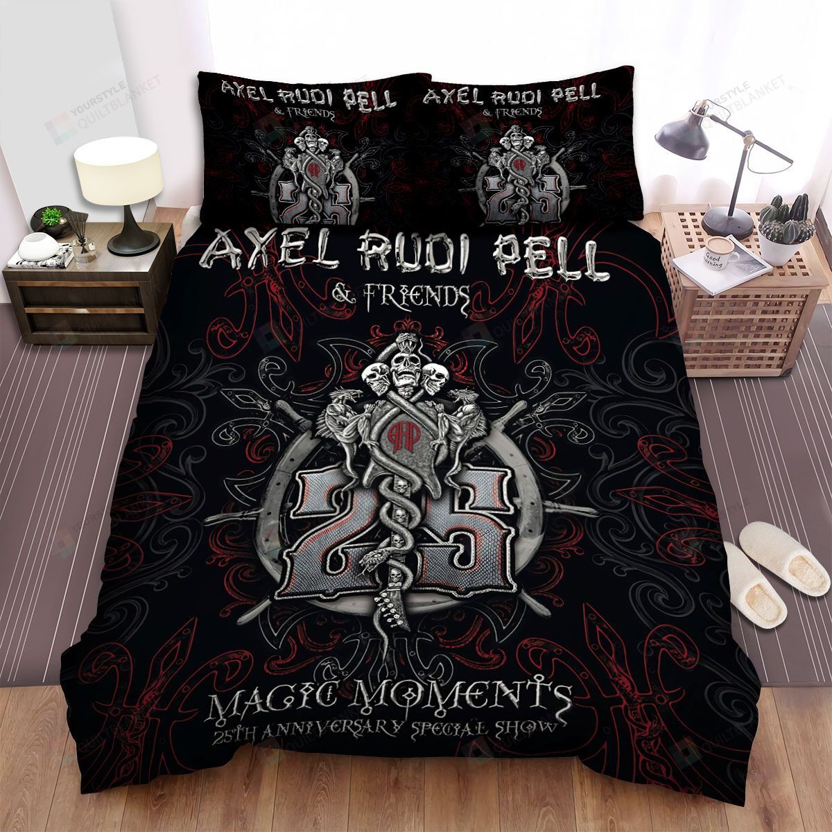 Personalized Bedding Set - Axel Rudi Pell Magic Moments Spread Included 1 Soft Duvet Cover or Quilt and 2 Lightweight Breathe Pillowcases