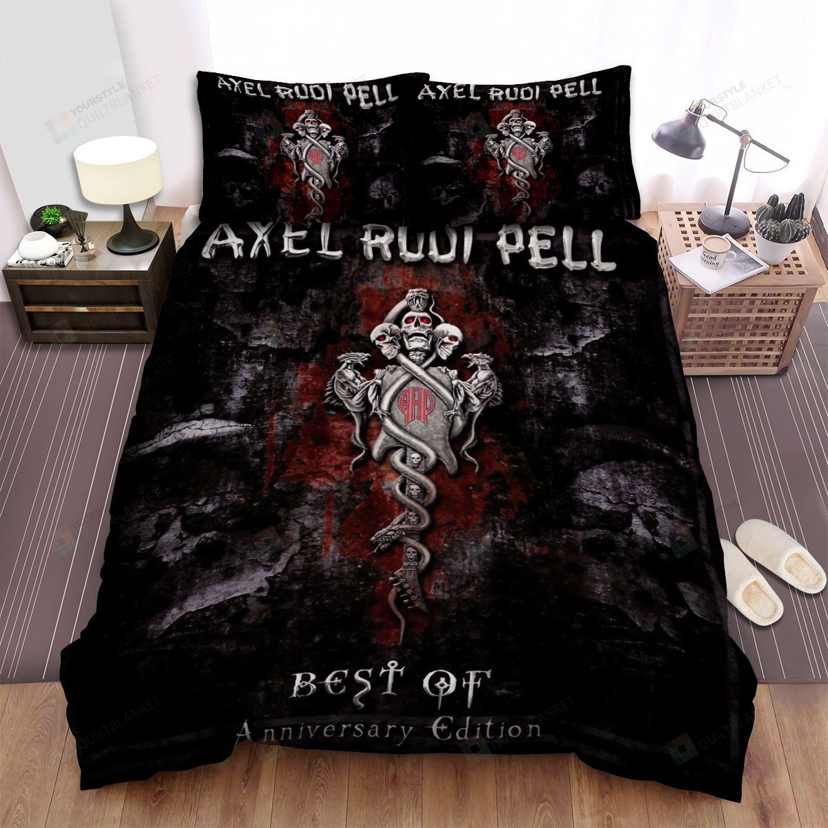 Personalized Bedding Set - Axel Rudi Pell Spread Included 1 Soft Duvet Cover or Quilt and 2 Lightweight Breathe Pillowcases