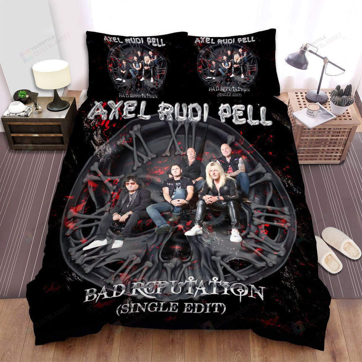 Personalized Bedding Set - Axel Rudi Pell Spread Included 1 Soft Duvet Cover or Quilt and 2 Lightweight Breathe Pillowcases