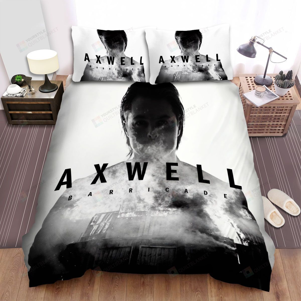 Personalized Bedding Set - Axwell Barricade Spread Included 1 Soft Duvet Cover or Quilt and 2 Lightweight Breathe Pillowcases
