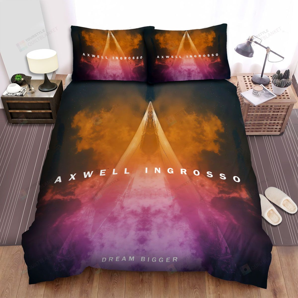 Personalized Bedding Set - Axwell Dream Bigger Spread Included 1 Soft Duvet Cover or Quilt and 2 Lightweight Breathe Pillowcases
