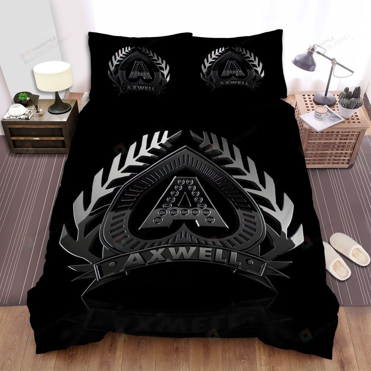 Personalized Bedding Set - Axwell Spread Included 1 Soft Duvet Cover or Quilt and 2 Lightweight Breathe Pillowcases