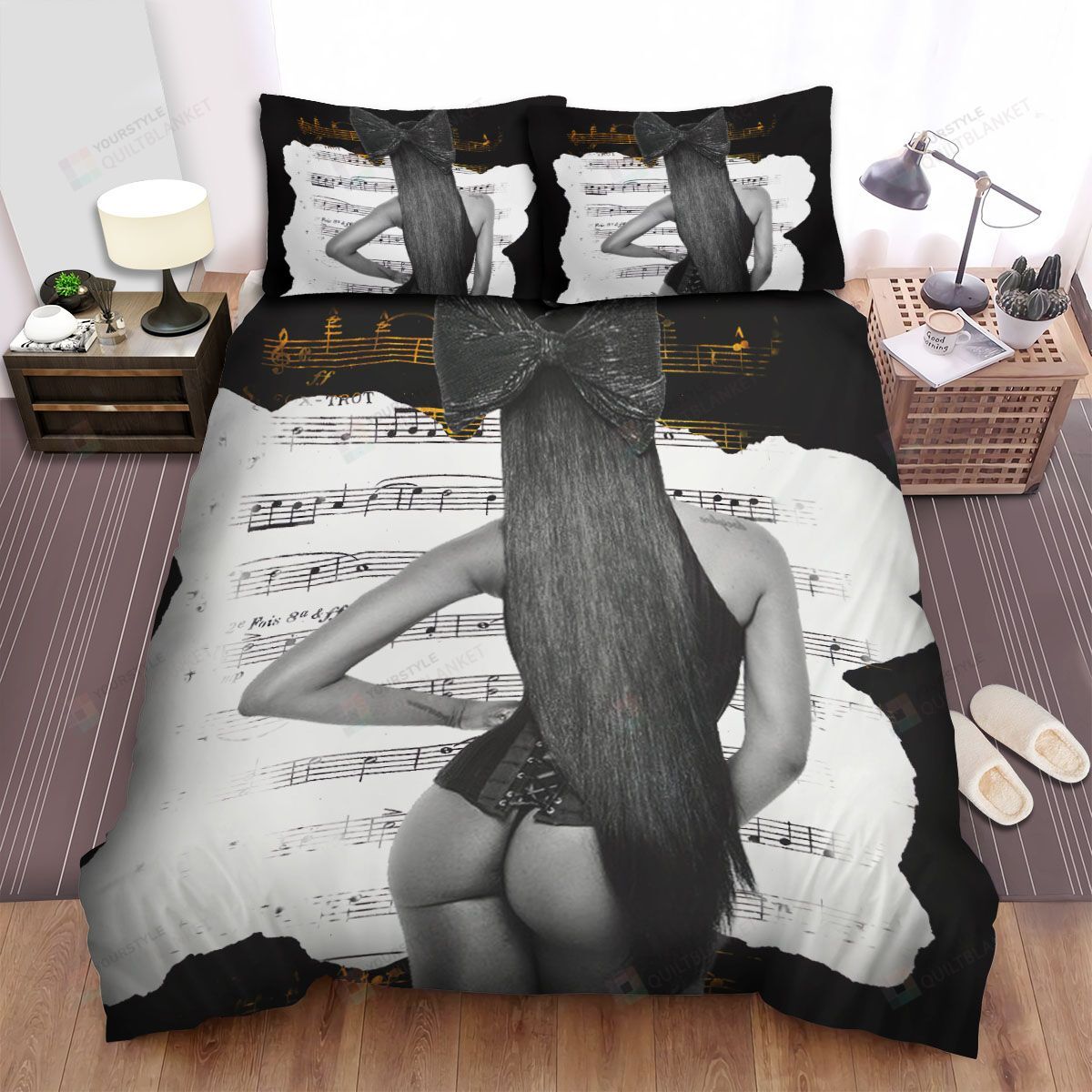 Personalized Bedding Set - Azealia Banks Back Spread Included 1 Soft Duvet Cover or Quilt and 2 Lightweight Breathe Pillowcases