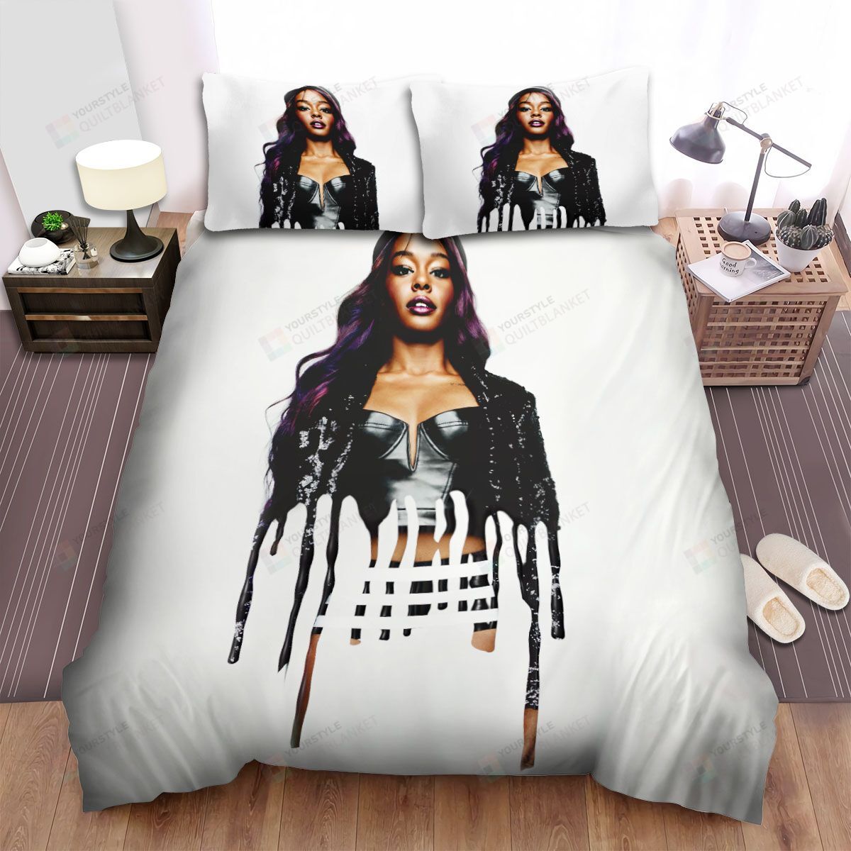 Personalized Bedding Set - Azealia Banks Spread Included 1 Soft Duvet Cover or Quilt and 2 Lightweight Breathe Pillowcases