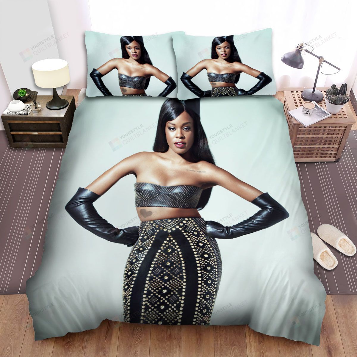 Personalized Bedding Set - Azealia Banks Spread Included 1 Soft Duvet Cover or Quilt and 2 Lightweight Breathe Pillowcases