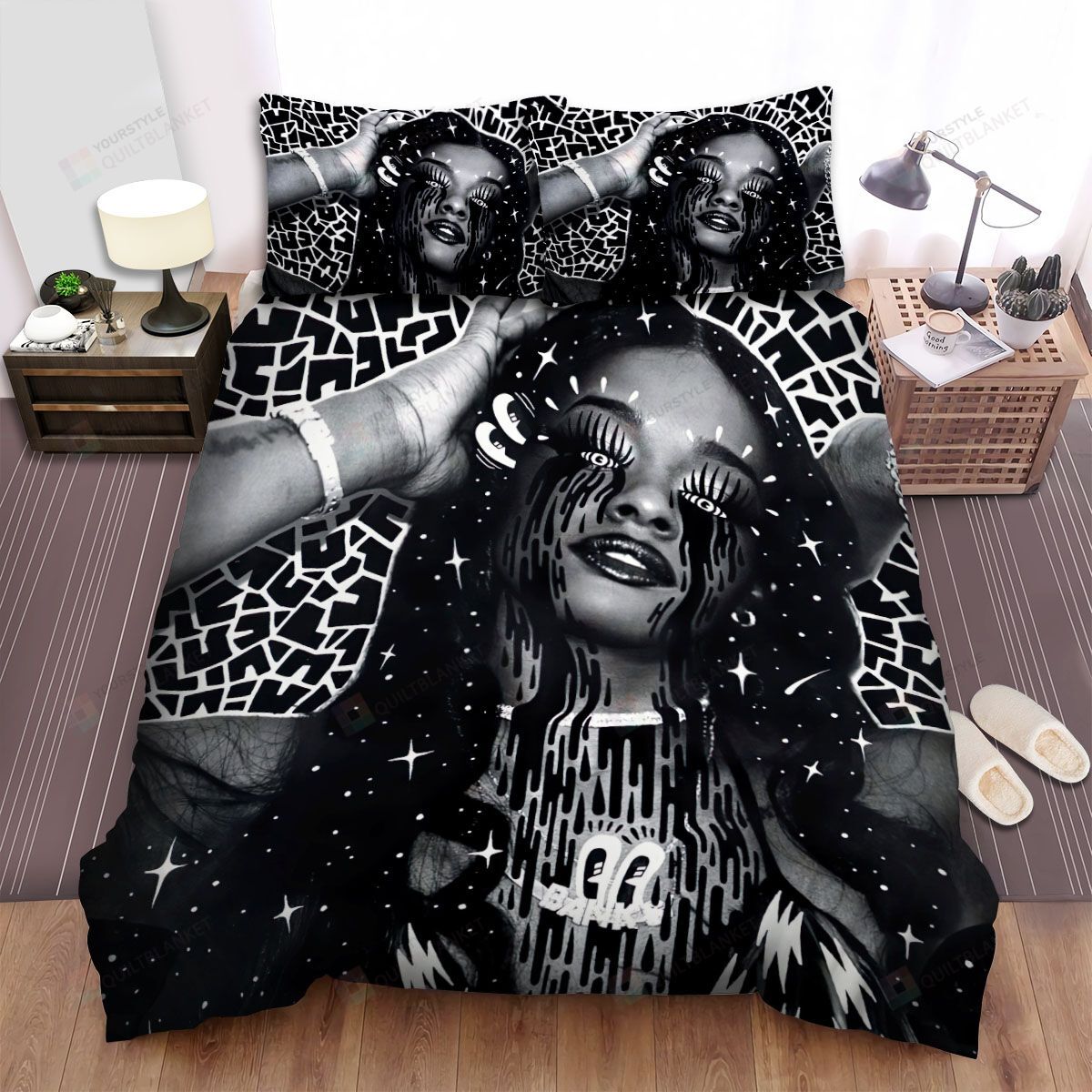 Personalized Bedding Set - Azealia Banks Spread Included 1 Soft Duvet Cover or Quilt and 2 Lightweight Breathe Pillowcases