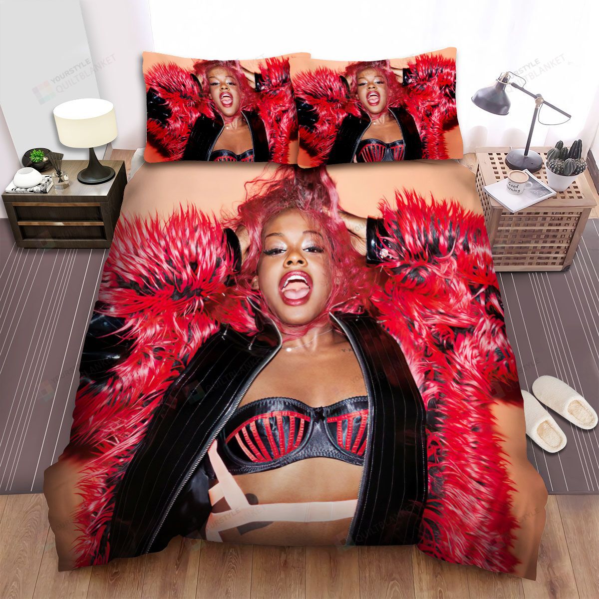 Personalized Bedding Set - Azealia Banks Spread Included 1 Soft Duvet Cover or Quilt and 2 Lightweight Breathe Pillowcases