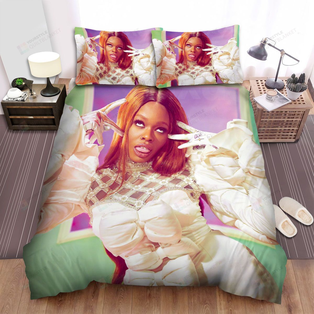 Personalized Bedding Set - Azealia Banks Spread Included 1 Soft Duvet Cover or Quilt and 2 Lightweight Breathe Pillowcases
