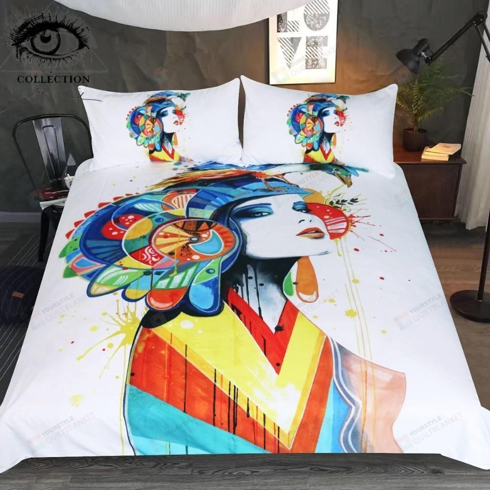 Personalized Bedding Set - Aztec Cotton Spread Included 1 Soft Duvet Cover or Quilt and 2 Lightweight Breathe Pillowcases