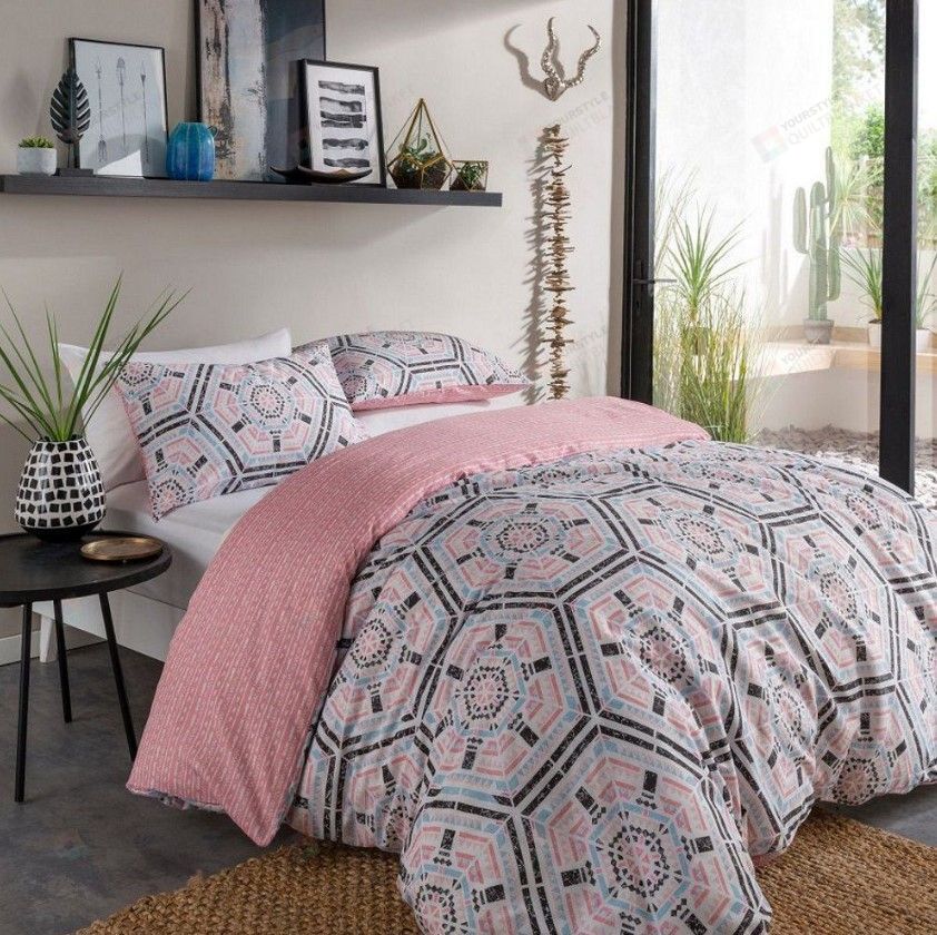 Personalized Bedding Set - Aztec Cotton Spread Included 1 Soft Duvet Cover or Quilt and 2 Lightweight Breathe Pillowcases