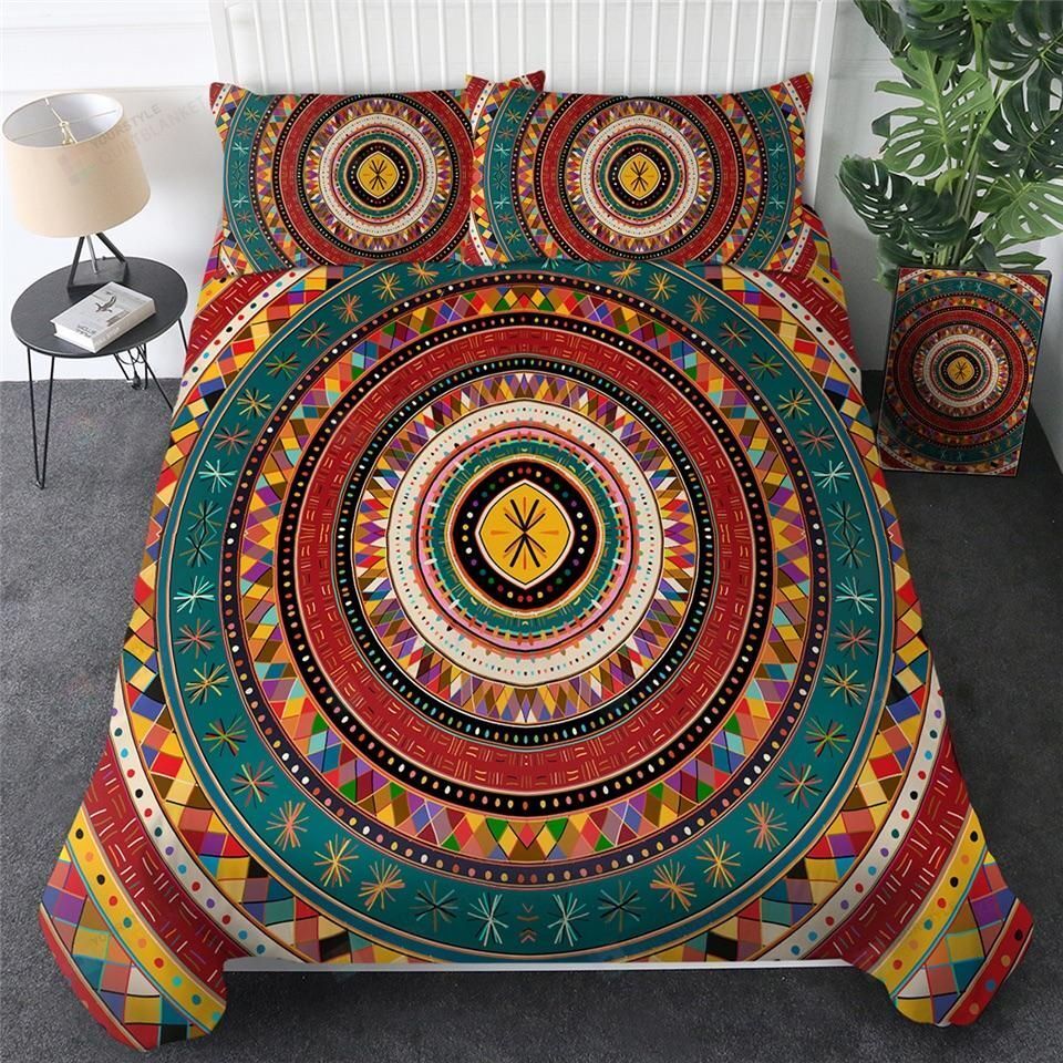 Personalized Bedding Set - Aztec Inspired Cotton Spread Included 1 Soft Duvet Cover or Quilt and 2 Lightweight Breathe Pillowcases