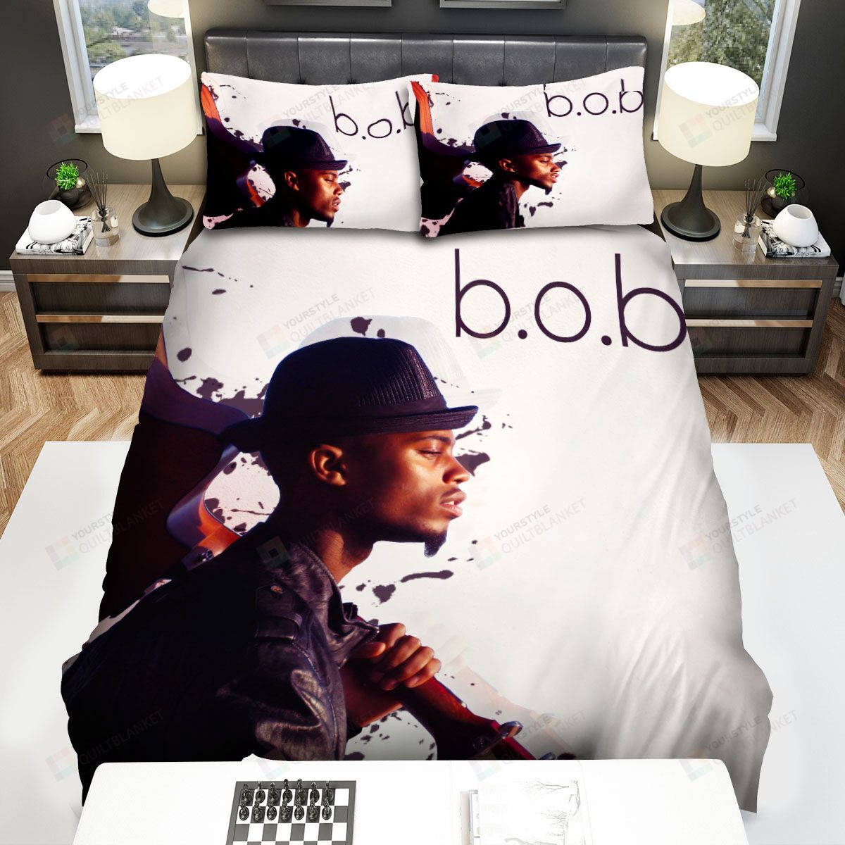 Personalized Bedding Set - B O B Artwork Spread Included 1 Soft Duvet Cover or Quilt and 2 Lightweight Breathe Pillowcases
