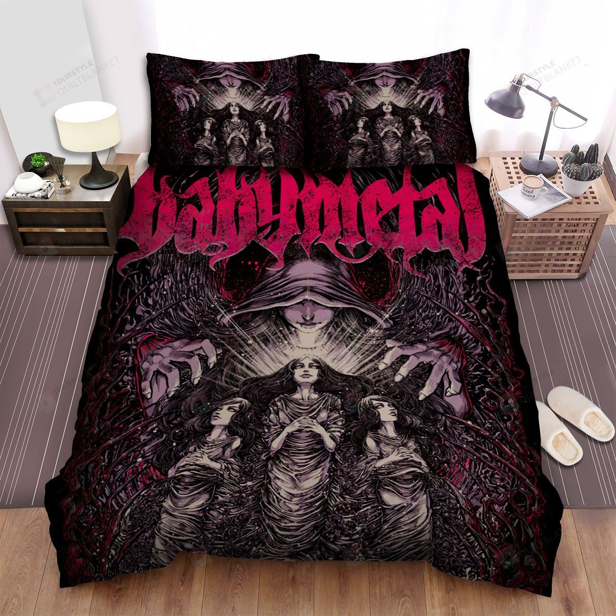 Personalized Bedding Set - Babymetal Music Poster Spread Included 1 Soft Duvet Cover or Quilt and 2 Lightweight Breathe Pillowcases