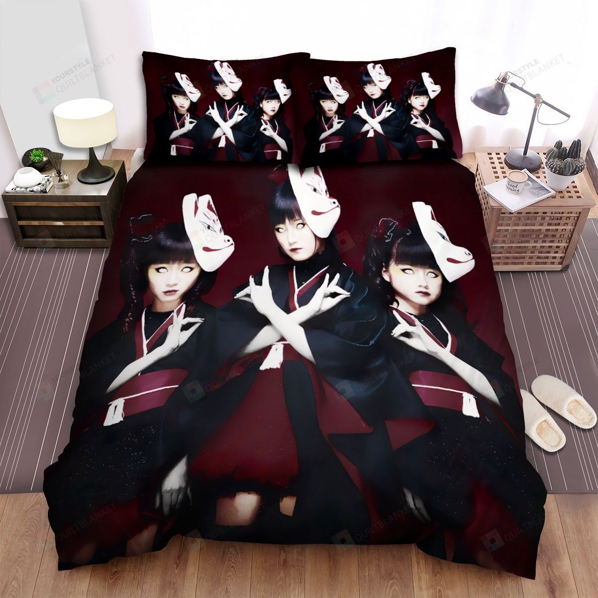 Personalized Bedding Set - Babymetal Music Style Photo Spread Included 1 Soft Duvet Cover or Quilt and 2 Lightweight Breathe Pillowcases