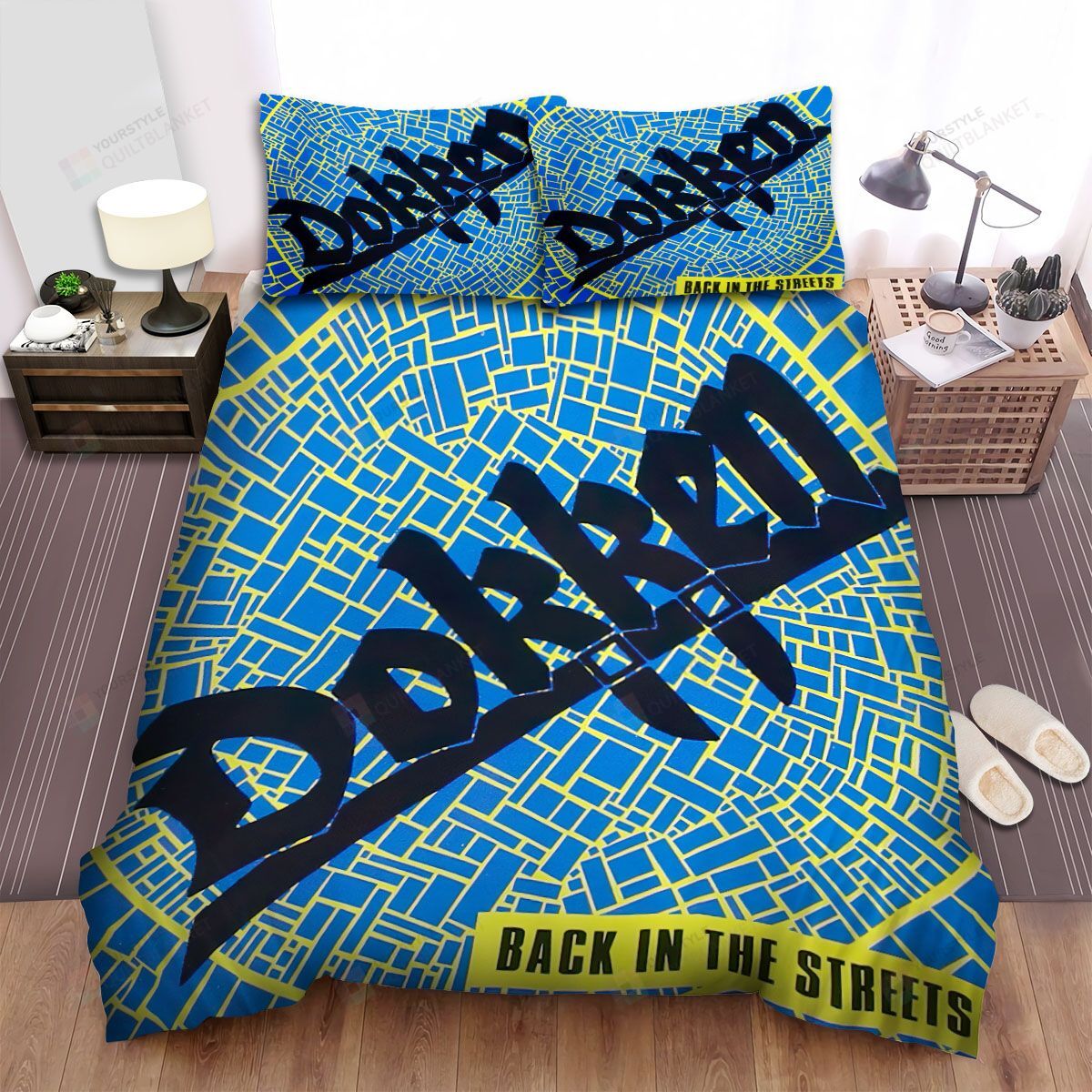 Personalized Bedding Set - Back The Streets Dokken Spread Included 1 Soft Duvet Cover or Quilt and 2 Lightweight Breathe Pillowcases
