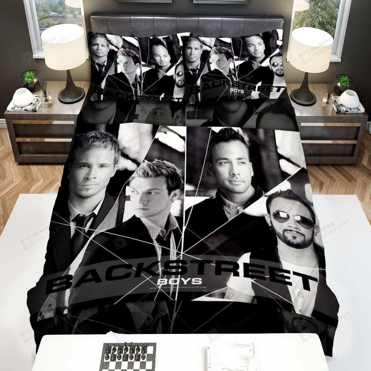 Personalized Bedding Set - Backstreet Photoshoot Spread Included 1 Soft Duvet Cover or Quilt and 2 Lightweight Breathe Pillowcases