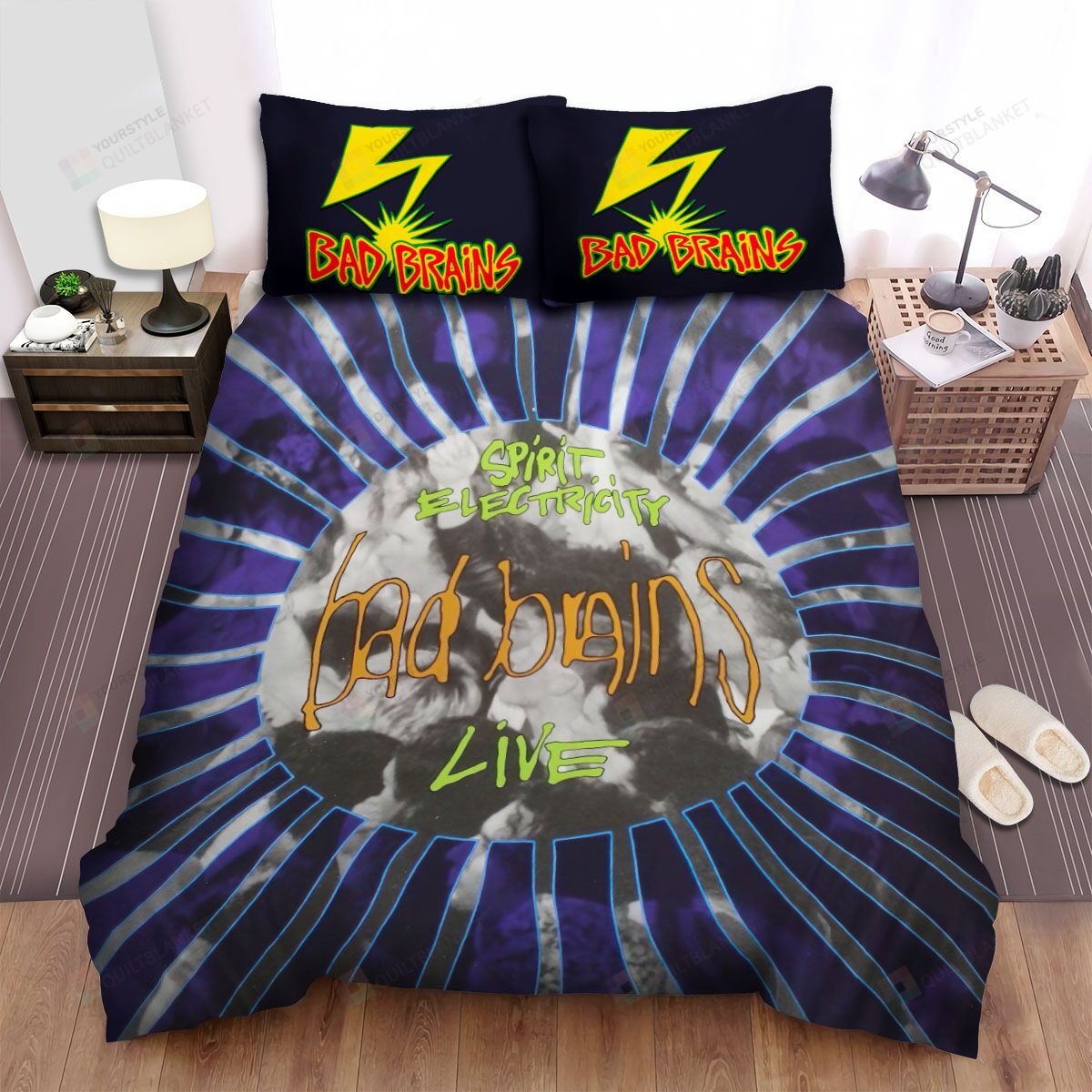 Personalized Bedding Set - Bad Brains Live Spread Included 1 Soft Duvet Cover or Quilt and 2 Lightweight Breathe Pillowcases