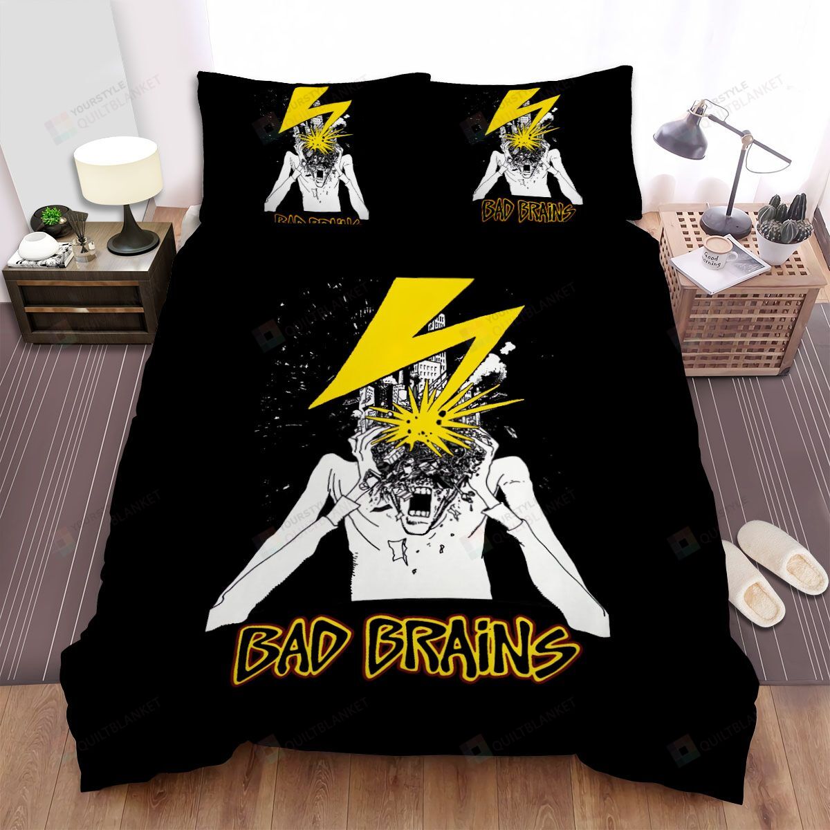 Personalized Bedding Set - Bad Brains Spread Included 1 Soft Duvet Cover or Quilt and 2 Lightweight Breathe Pillowcases