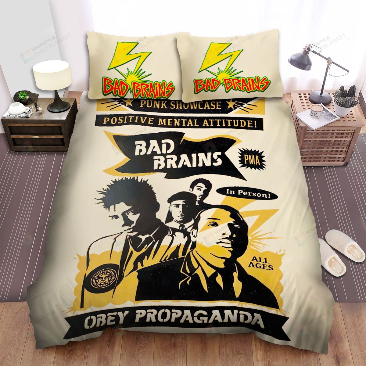 Personalized Bedding Set - Bad Brains Spread Included 1 Soft Duvet Cover or Quilt and 2 Lightweight Breathe Pillowcases