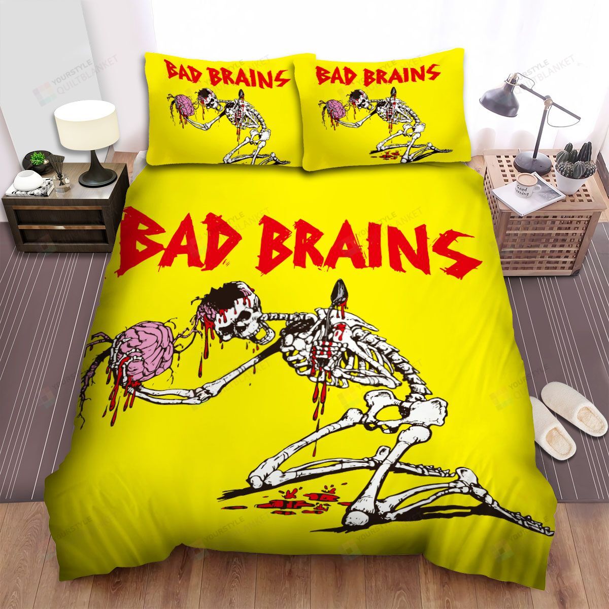 Personalized Bedding Set - Bad Brains Spread Included 1 Soft Duvet Cover or Quilt and 2 Lightweight Breathe Pillowcases